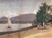 Corot Camille The quai give paquis in geneva painting